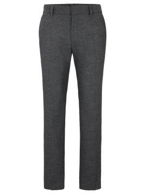 Hugo Boss Miesten Housut, P-GENIUS  PERFORMANCE FLANNEL TROUSER AD  Tummanharmaa