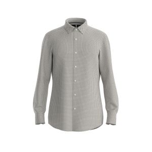 Hugo Boss miesten kauluspaita, P-HANK PERFORMANCE SHIRT Harmaa Kuosillinen