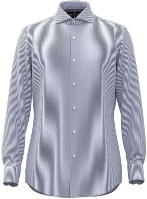 Hugo Boss Miesten Kauluspaita, P-HANK PERFORMANCE SHIRT Raidallinen Sininen