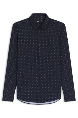Hugo Boss miesten kauluspaita, P-HANK PERFORMANCE SHIRT Sininen Kuosi