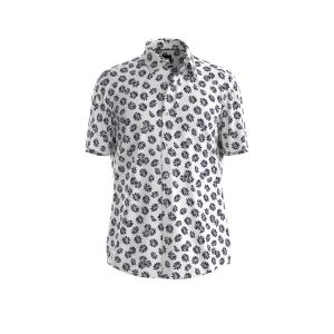 Hugo Boss miesten kauluspaita, P-ROAN PERFORMANCE SHIRT Valkopohjainen Kuosi