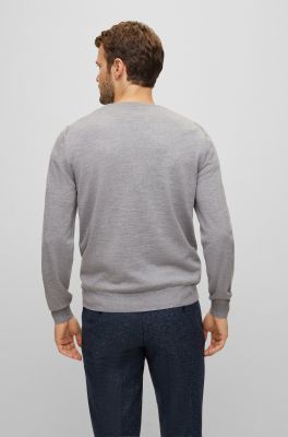 Hugo Boss miesten neule, BARAM-L V REG FIT Keskiharmaa