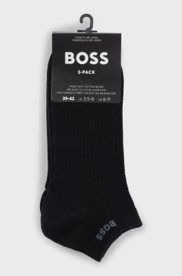 Hugo Boss miesten nilkkasukat, 5P AS UNI CC  Musta