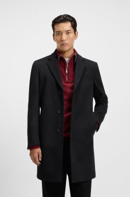 Hugo Boss miesten villakangastakki, H-HYDE Musta