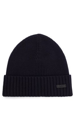 Hugo Boss pipo, FATI-L MERINO BEANIE Tummansininen