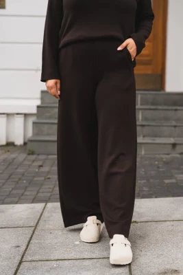 Inwear Naisten Housut, GINCETTEIW PANTS Chocolate Brown