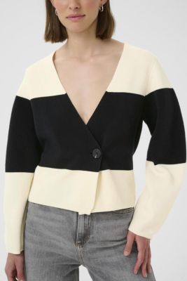 Inwear naisten neuletakki, KAYLLAIW CARDIGAN Whisper White / Black
