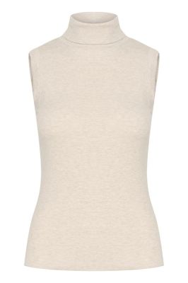 Inwear Naisten Toppi, DAGNAIW MELANGE ROLLNECK TOP Ecru