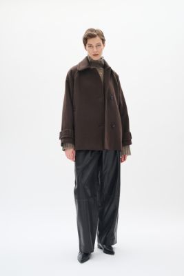 Inwear naisten villakangastakki, THORAIW MINONA COAT Chocolate Brown