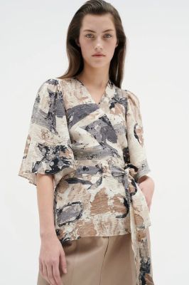 Inwear toppi, ELITA WRAP TOP Beige Kuosi