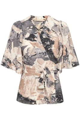 Inwear toppi, ELITA WRAP TOP Beige Kuosi