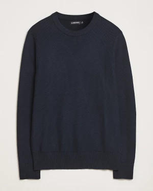 J.Lindeberg miesten neule, ARTHUR KNIT ORG COTTON Tummansininen