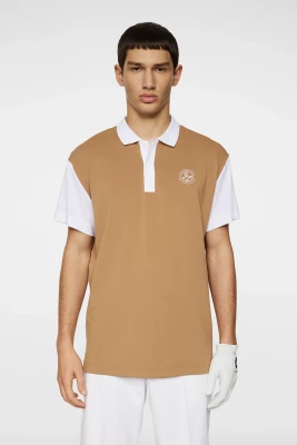 J.Lindeberg miesten pikeepaita, CLUB HOUSE LOOSE FIT POLO GOLF Beige