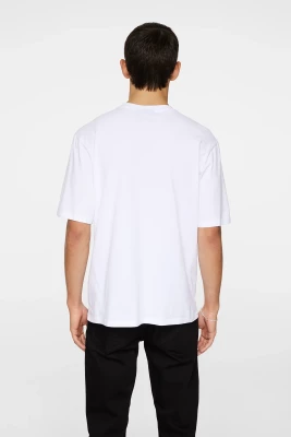 J.Lindeberg miesten t-paita, PARCY LOGO TEE Valkoinen