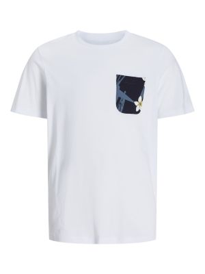 Jack and jones junior lasten t-paita, JJHAWAI POCKET TEE  Valkoinen