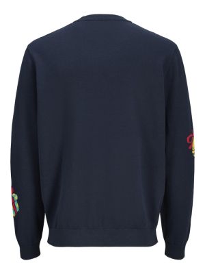 Jack and jones junior neulepusero, JORHOLIDAY KNIT CREW NECK JNR Sininen Kuosi