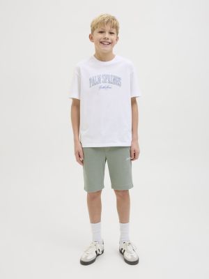Jack and Jones junior shortsit, JPSTGORDON JJBEAU SWEAT SHORTS Vaaleanvihreä