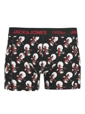 jack and jones junior sukat ja bokserit, JACSNOW SKULLS GIFTBOX JNR Musta Kuosi