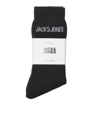 Jack and jones junior sukkapaketti, JACREGEN TENNIS SOCK 5PACK Musta