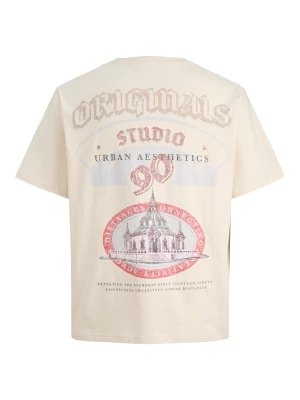 Jack and jones junior t-paita, JORMEADOWS GRAPHIC BACK TEE SS CRE JNR Luonnonvalkoinen