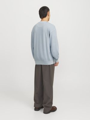 Jack and Jones miesten collegepusero, JJECHARGE FADED SWEAT CREW NECK  Chambray Blue