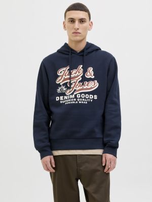 Jack and Jones miesten huppari, JJELOGO SWEAT HOOD 2 COL 25/26 Sky Captain