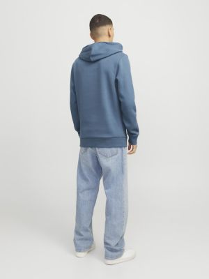 Jack and Jones Miesten Huppari, JJELOGO SWEAT HOODIE NOOS Oceanview