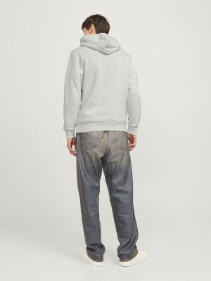 Jack and Jones Miesten Huppari, JJELOGO SWEAT HOODIE NOOS White