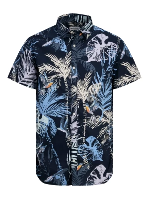 Jack and Jones miesten lyhythihainen kauluspaita, JJHAWAII AOP SHIRT SS Sky Captain