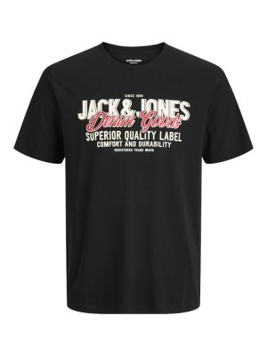 Jack and Jones miesten t-paita, JJELOGO TEE SS O-NECK 2 COL AW25 SN Black