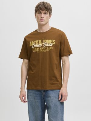 Jack and Jones miesten t-paita, JJELOGO TEE SS O-NECK 2 COL AW25 SN Monks Robe