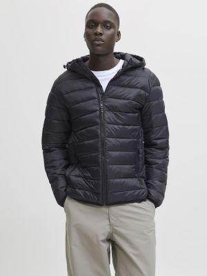 Jack and Jones miesten toppatakki, JJEBRADLEY LIGHT PUFFER HOOD Black