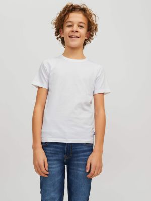 JACK&JONES JUNIOR t-paita, JJEORGANIC BASIC TEE SS O-NECK Valkoinen