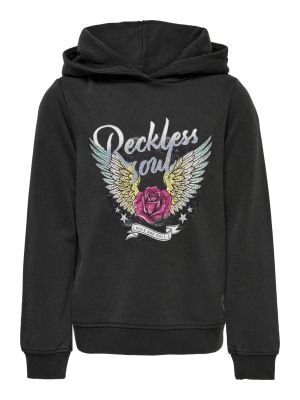 Kids Only Lasten Huppari, KOGLUCINDA LS WING HOOD Musta