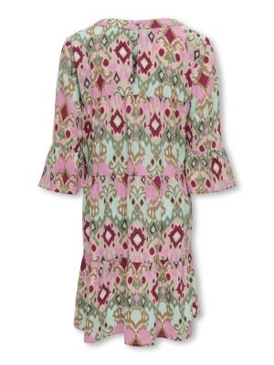 Kids Only lasten mekko, KOGGLOW LIFE ALBERTE 3/4 DRESS AOP Monivärinen Kuosi