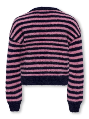 Kids Only lasten neule, KOGNEWPIUMO LS PULLOVER NOOS Raidallinen Pinkki