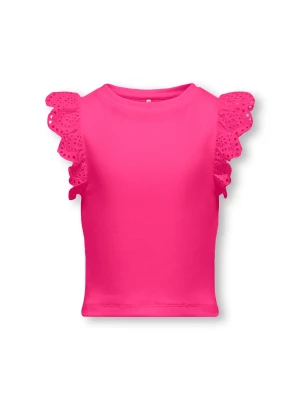 Kids Only lasten toppi, KOGDREA LIFE S/S TOP Fuksianpunainen