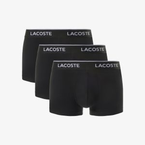 Lacoste miesten bokserit, WHITE - 3-Pack Stretch Cotton Trunks Musta