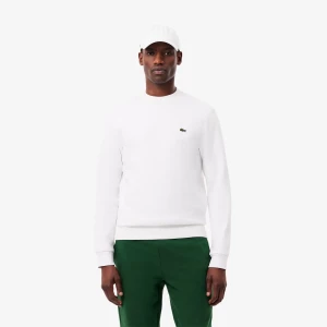 Lacoste Miesten Collegepaita, BRUSHED COTTON FLEEX JOGGER SWEATSHIRT Valkoinen