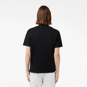 Lacoste Miesten T-Paita, MID WEIGHT COTTON JERSEY T-SHIRT NOS Musta