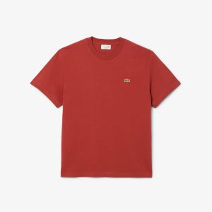 Lacoste miesten t-paita, MID WEIGHT COTTON JERSEY T-SHIRT Punainen