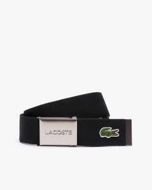 Lacoste miesten vyö, BELT WOVEN STRAP IN BOX Musta