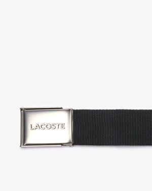 Lacoste miesten vyö, BELT WOVEN STRAP IN BOX Musta