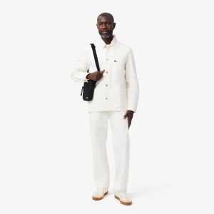 Lacoste olkalaukku, LACOSTE SMALL FLAT CROSSOVER BAG Musta