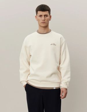 LES DEUX college, CREW SWEATSHIRT Luonnonvalkoinen