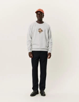 Les Deux miesten collegepusero, FIORE SWEATSHIRT Keskiharmaa