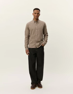 Les Deux miesten kauluspaita, DESERT REG SHIRT Harmaanruskea