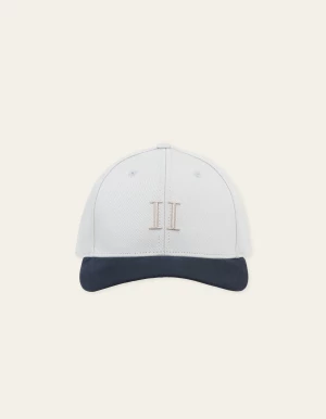 Les Deux miesten lippis, Encore Contrast Suede Baseball Cap Vaaleanharmaa