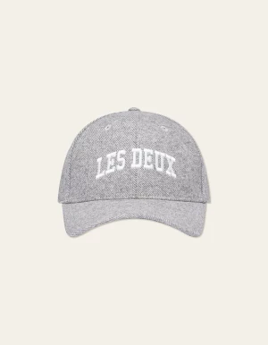 Les Deux miesten lippis, Les Deux Wool Baseball Cap Vaaleanharmaa Melee