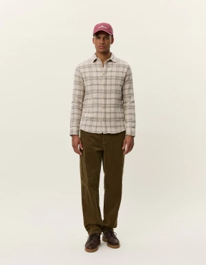 Les Deux miesten paitatakki, KASH CHECK OVERSHIRT Hiekka